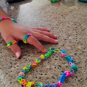 Unicorn bracelet ring and necklace